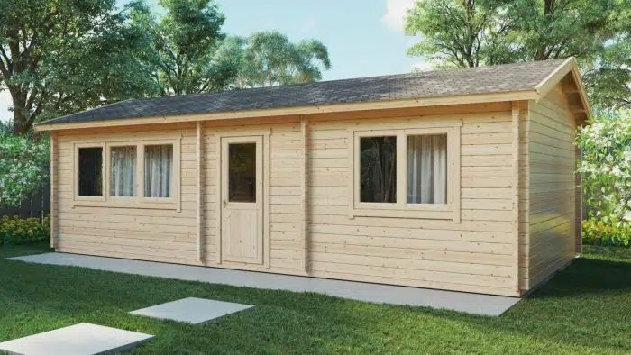 One Bedroom Log Cabin Annexe Hansa Holiday H 40m² | 4.5×9m | 70mm
