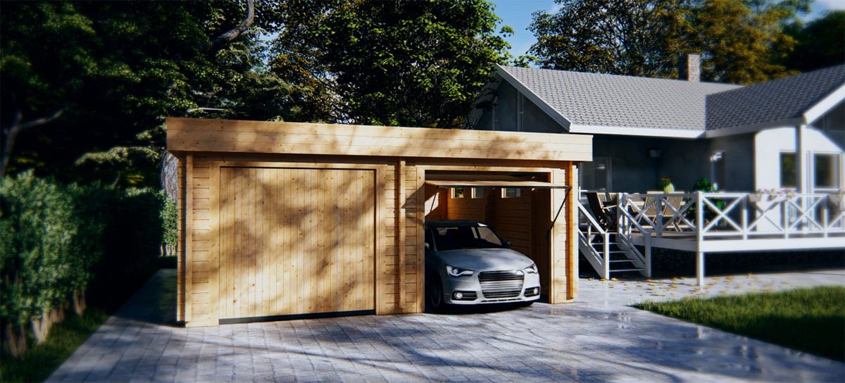 Usage of a garage with carport for recreational purposes?