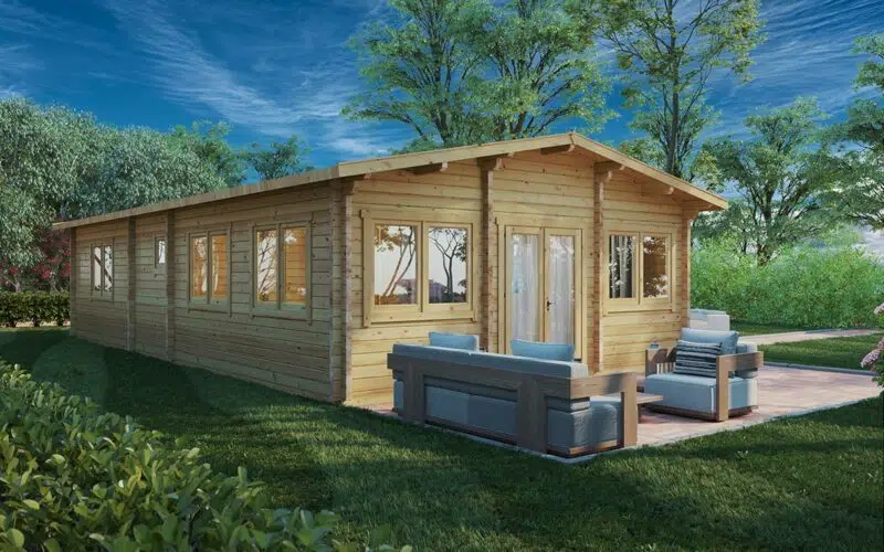 Large Wooden 2 Bedroom Cabin Valencia 60m² | 70mm | 11 x 6 m