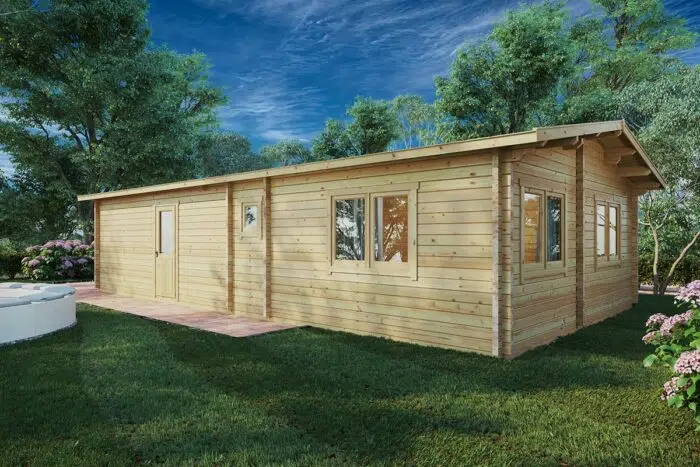 Large Wooden 2 Bedroom Cabin Valencia 60m² | 70mm | 11 x 6 m