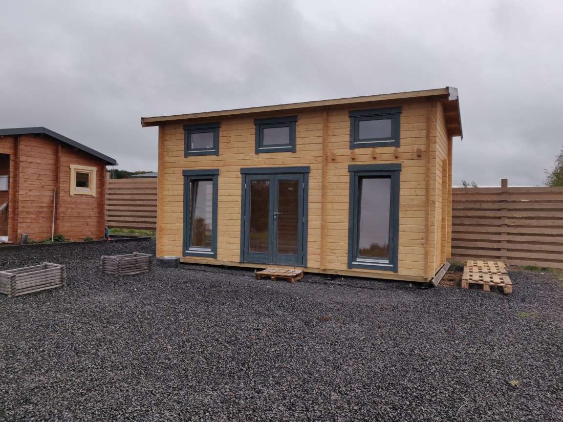 Garden log cabin with loft 30m², 6 x 4 m, 70mm wall