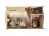 Wooden Lodge with Bathroom Sweden A 23m2 / 6 x 4 m / 70mm