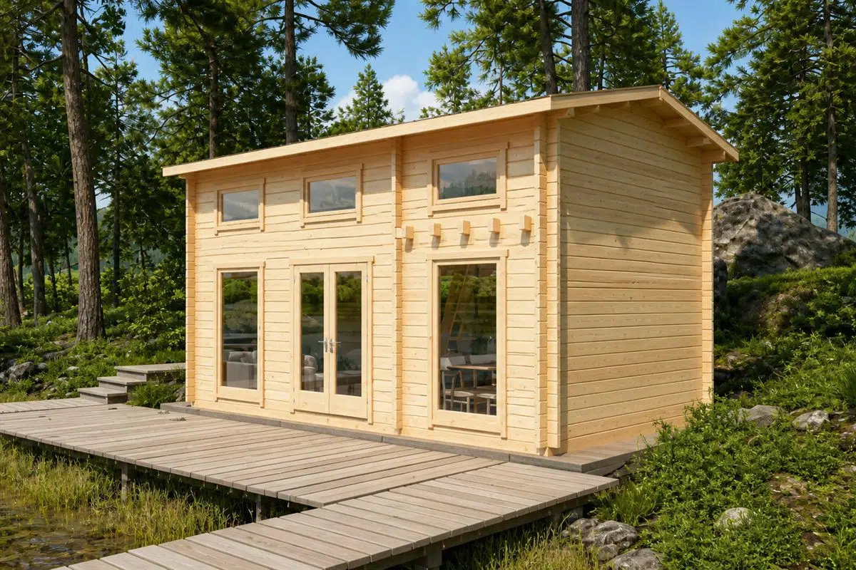 Garden log cabin with loft 30m², 6 x 4 m, 70mm wall