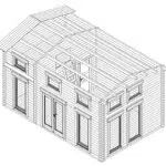 Garden log cabin with loft "Sweden B" 30m² | 6 x 4 m | 70mm
