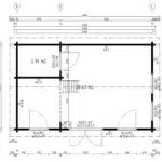 Garden log cabin with loft "Sweden B" 30m² | 6 x 4 m | 70mm