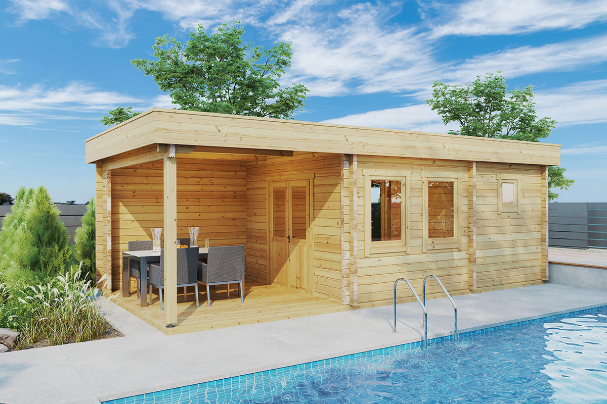 Outdoor Wooden Sauna Cabin "Lucas E" | G0271