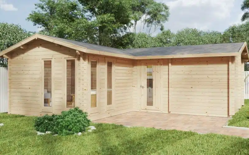Large garden log cabin with sauna Devon-3 / 40 m2 / 70mm