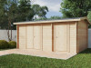 Double garden storage shed type B