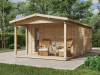 Log cabin with internal shower room and WC Martin I