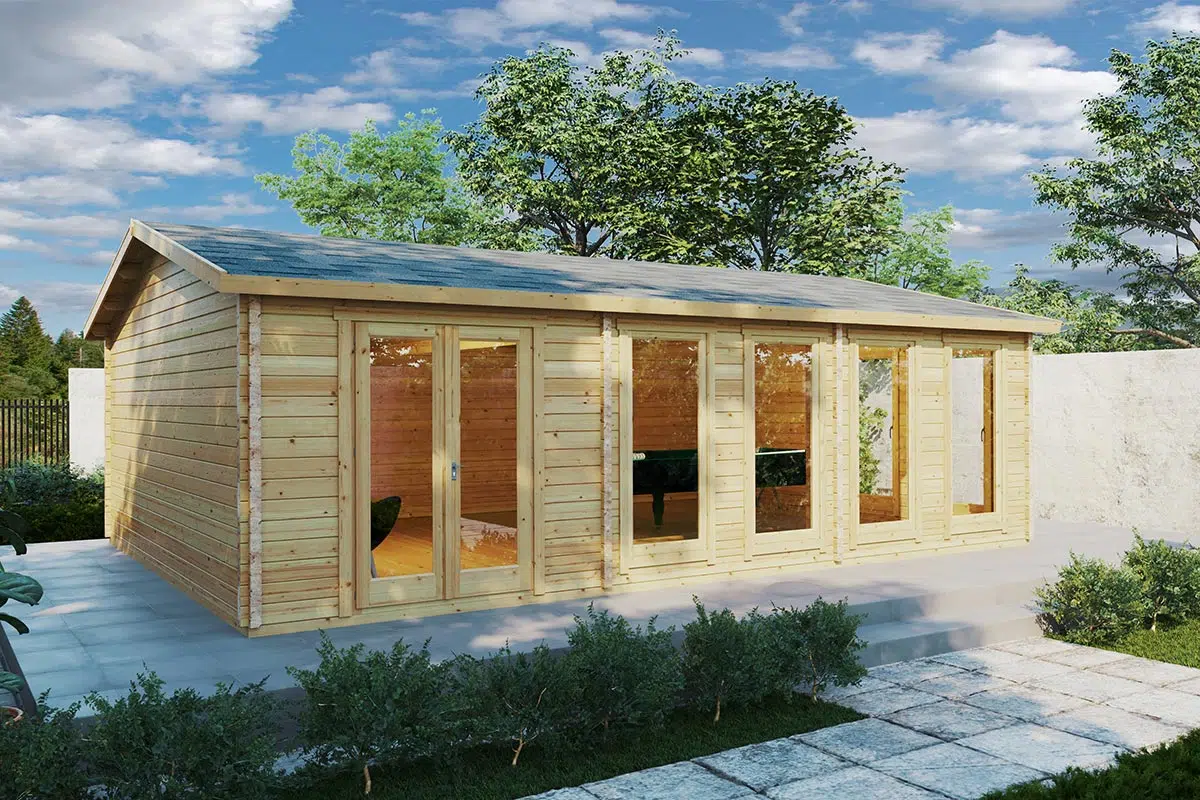 Large garden room for snooker table