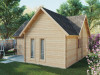 One Bedroom Log Cabin with Sleeping Loft Hansa Holiday Q 55m2 / 70mm