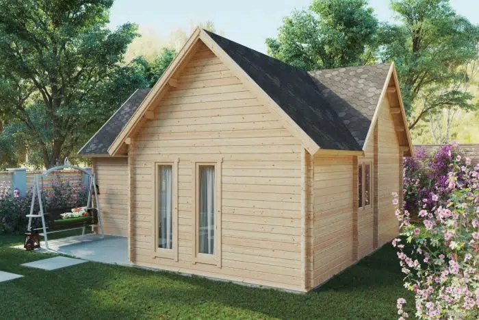 1 Bedroom Log Cabin with Loft Holiday-Q 55m² | 70mm