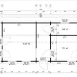 Large 1 Bedroom timber lodge "Holiday M" 30m² | 8 x 4 m | 70mm
