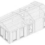Large 1 Bedroom timber lodge "Holiday M" 30m² | 8 x 4 m | 70mm