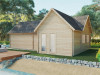 Log Cabin with Two Bedrooms and Sleeping Loft - Holiday Max 2 (65m2 / 12 x 7,5m / 92mm)