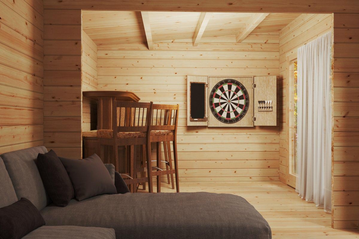 Garden room with shed - inside view