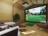 Garden Golf Simulator Room Cabin 3 6 x 4 m 70 mm