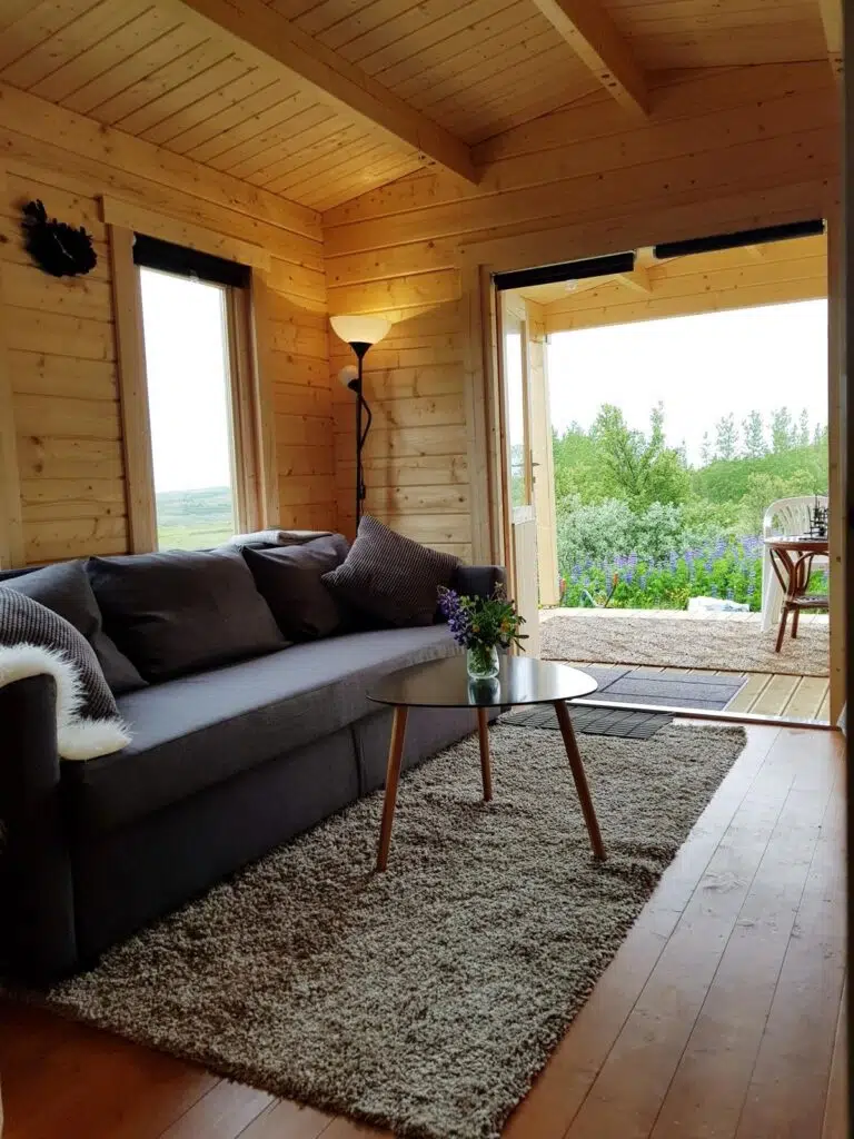 Holiday Cabin Iceland from inside