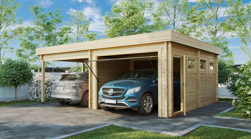 Carport with garage
