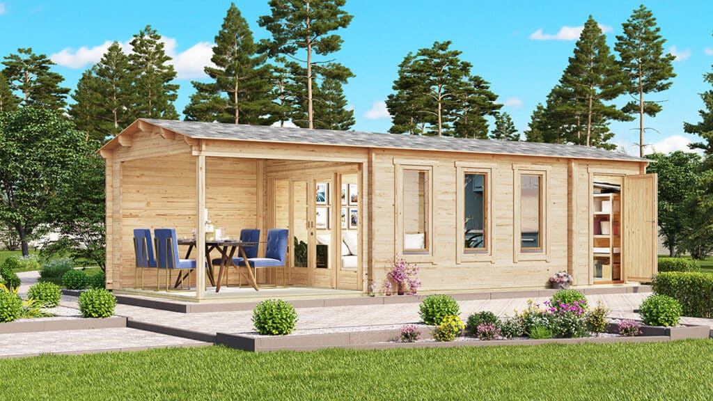 Garden Room with Veranda and Shed Super-Eva E