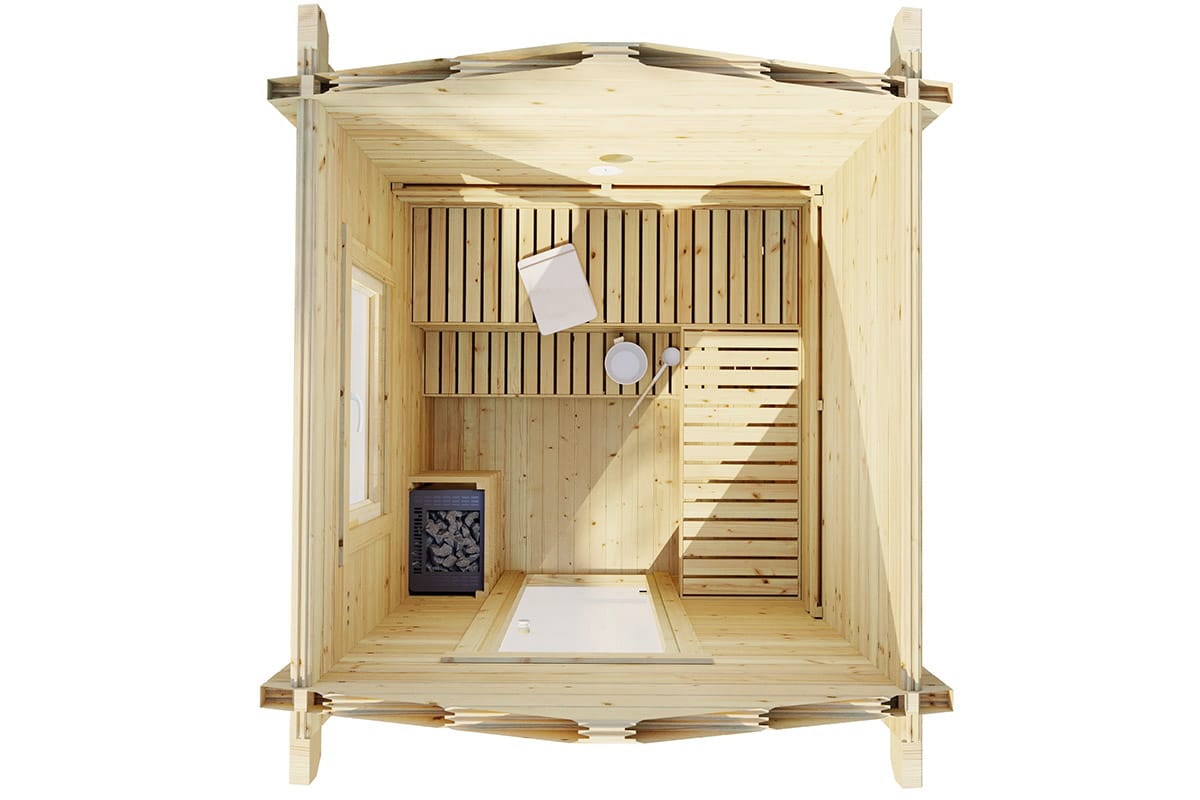 Outdoor Sauna Cabin "Simply Sauna 1” / 70mm / 2 x 2 m