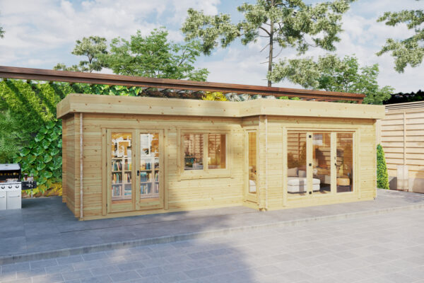 Large 2 Room Garden House Amelia 22m² | 44mm | 8 x 4 m