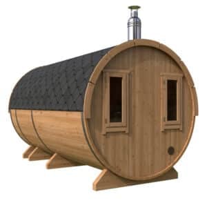 Barrel sauna - 350 x 750 mm fixed or opening