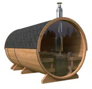 Barrel sauna - full panorama glass