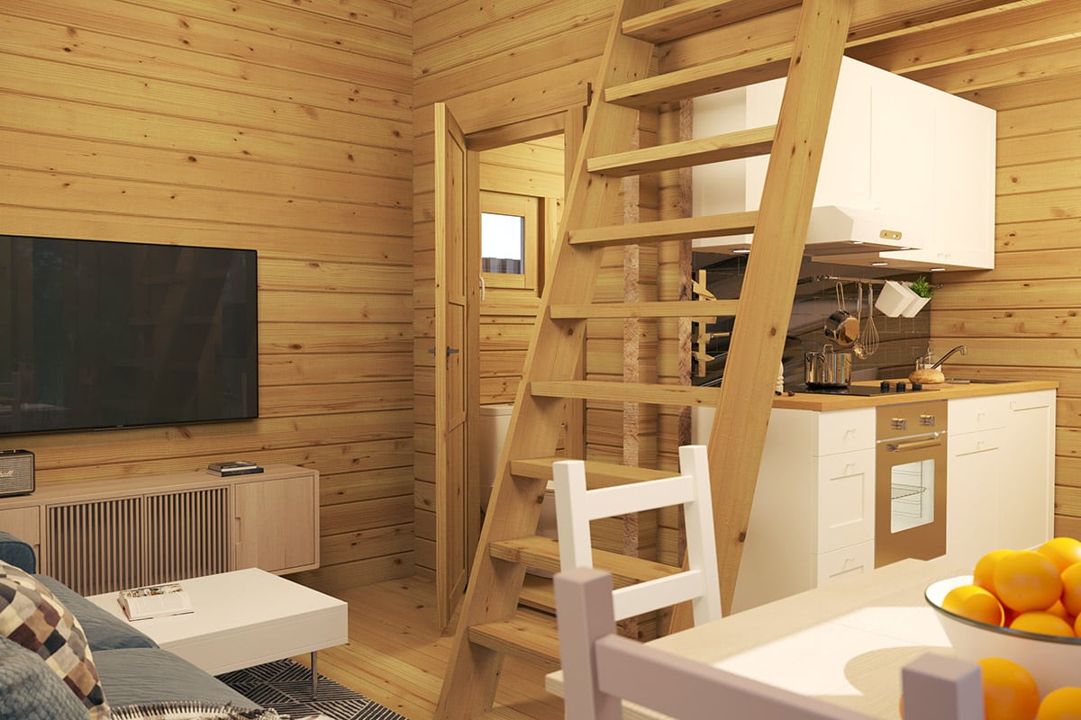 Garden Room with Loft Bruno 1 26m2 / 5 x 4 m / 70mm