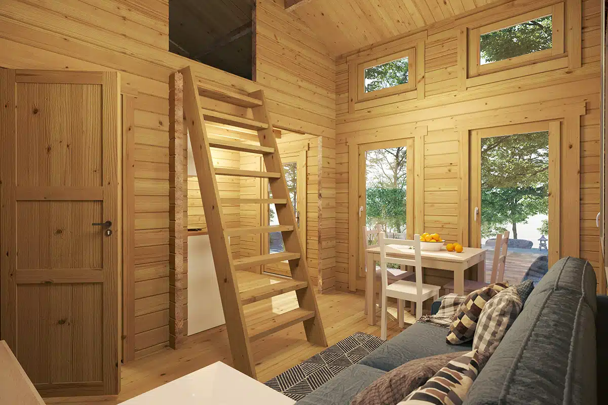 Garden Room with Loft Bruno 1 26m2 / 5 x 4 m / 70mm