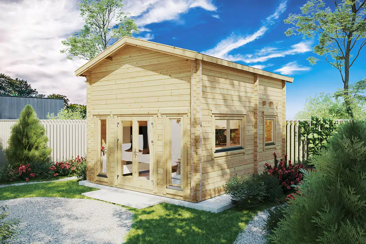 Garden Room with Loft Bruno 2 / 26m2 / 5 x 4 m / 70mm