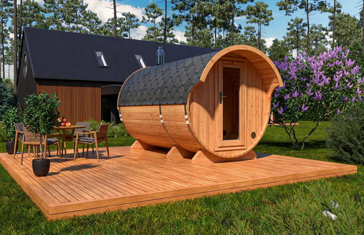 Prefab Barrel Sauna for Sale in UK Summerhouse24