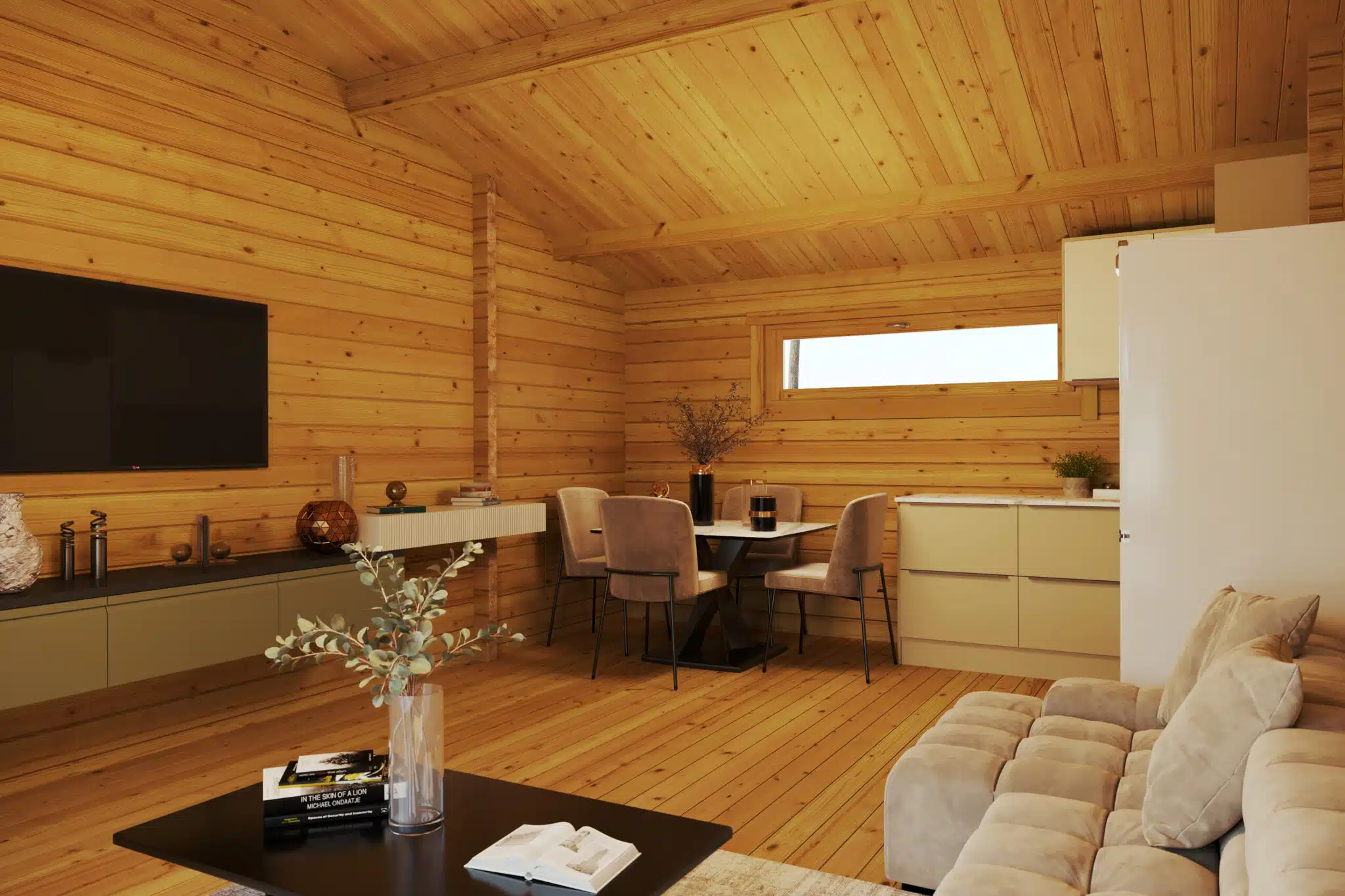 Log Cabin with Two Bedrooms Holiday S2 / 70 mm / 12 x 6 m / 70m2