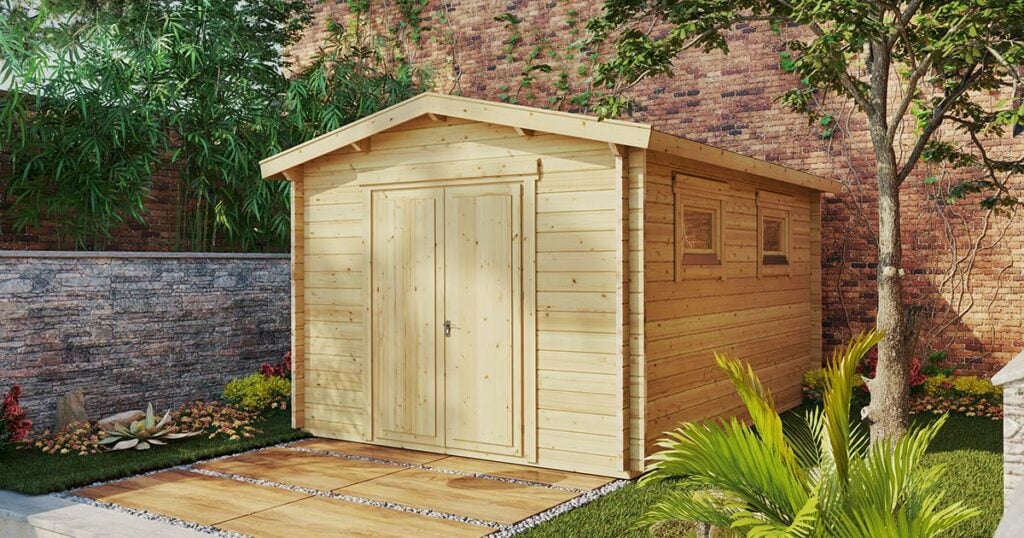 Wooden shed in the garden