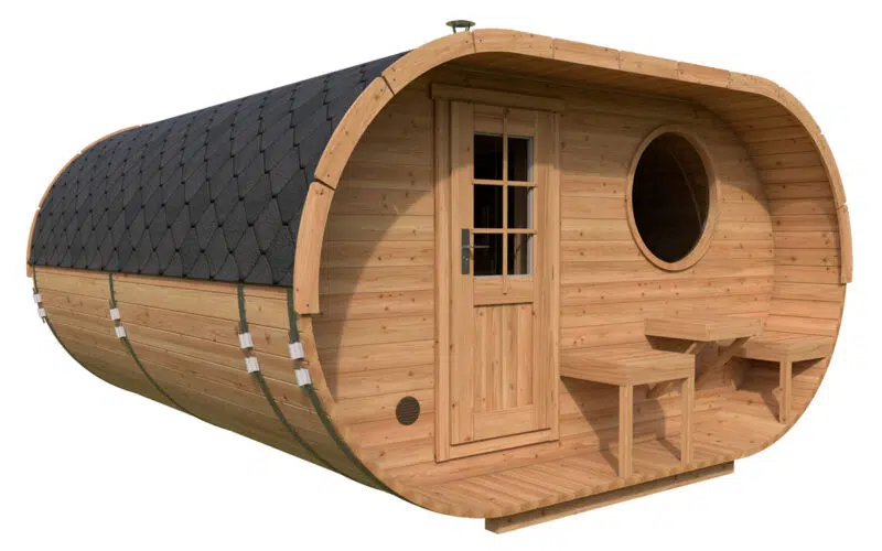 Large Oval Sauna with Terrace