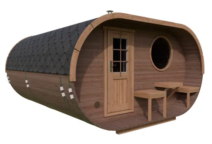 Large Oval Sauna with Terrace