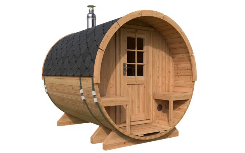 Small Barrel Sauna with Terrace