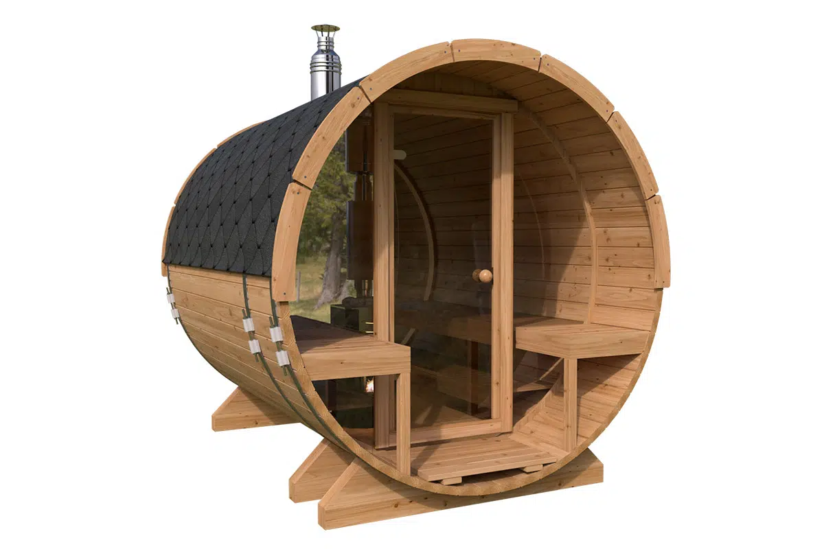 Small Barrel Sauna with Terrace | TG015