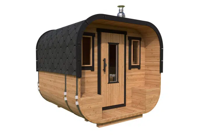 Modern Small Barrel Sauna