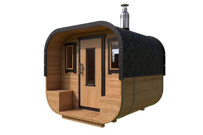Modern Small Barrel Sauna