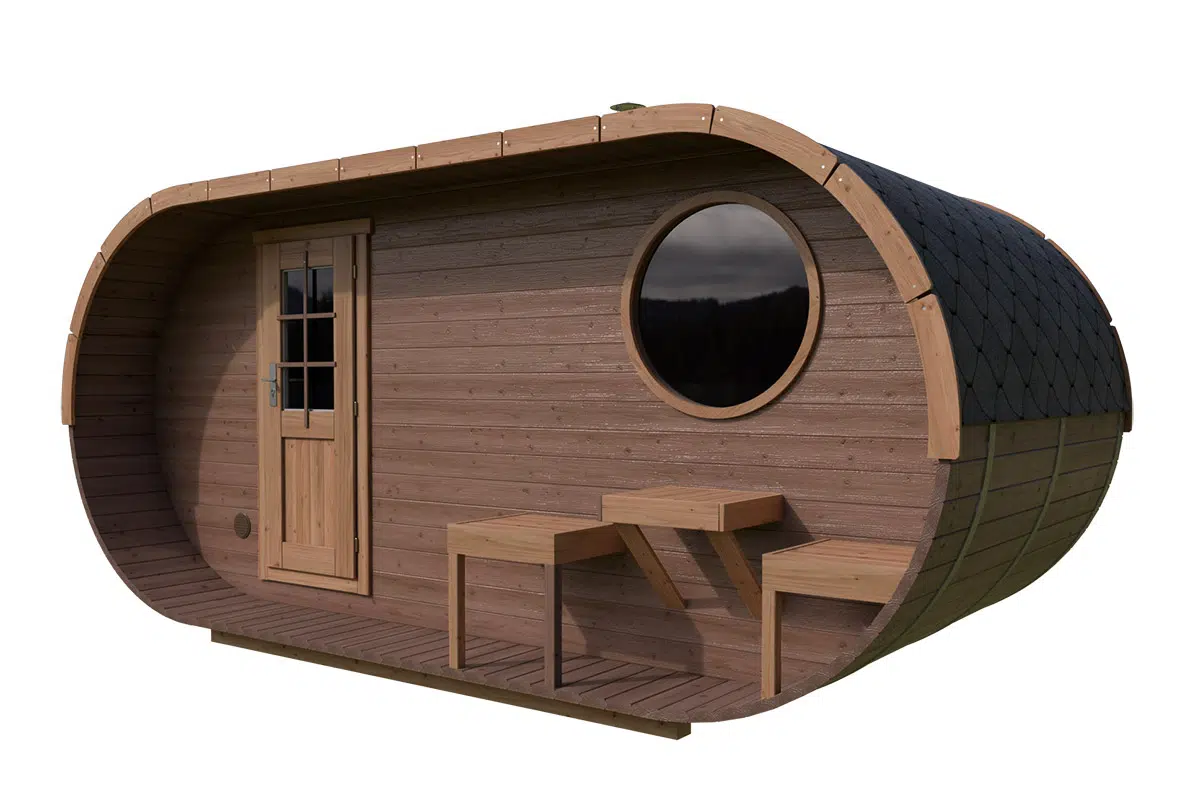 Oval Outdoor Sauna Thermo Wood | TG018