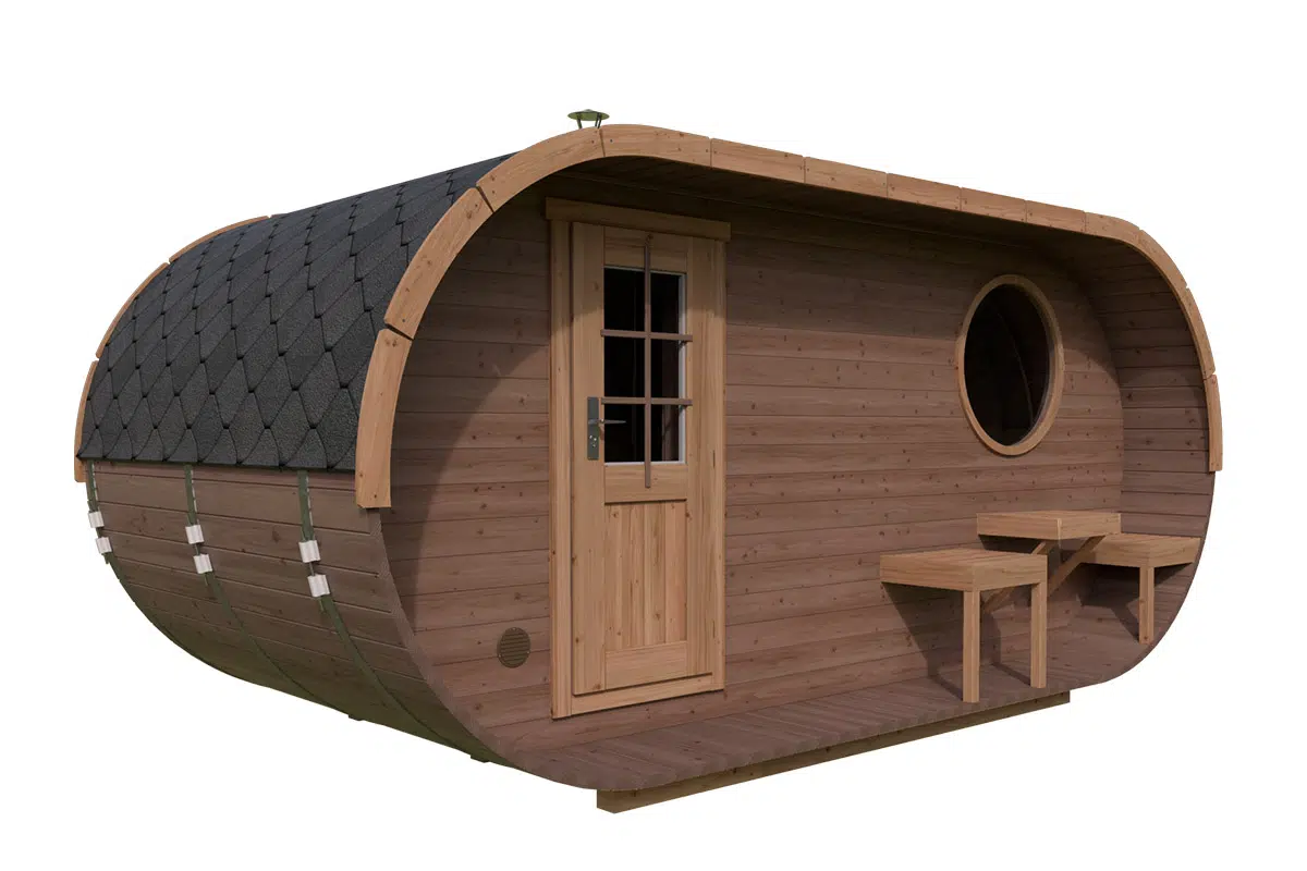 Oval Outdoor Sauna Thermo Wood | TG018