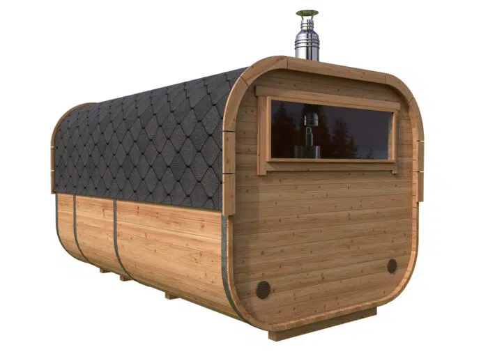 Contemporary Barrel Sauna Deluxe