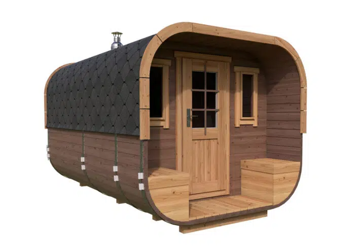 Contemporary Barrel Sauna Deluxe