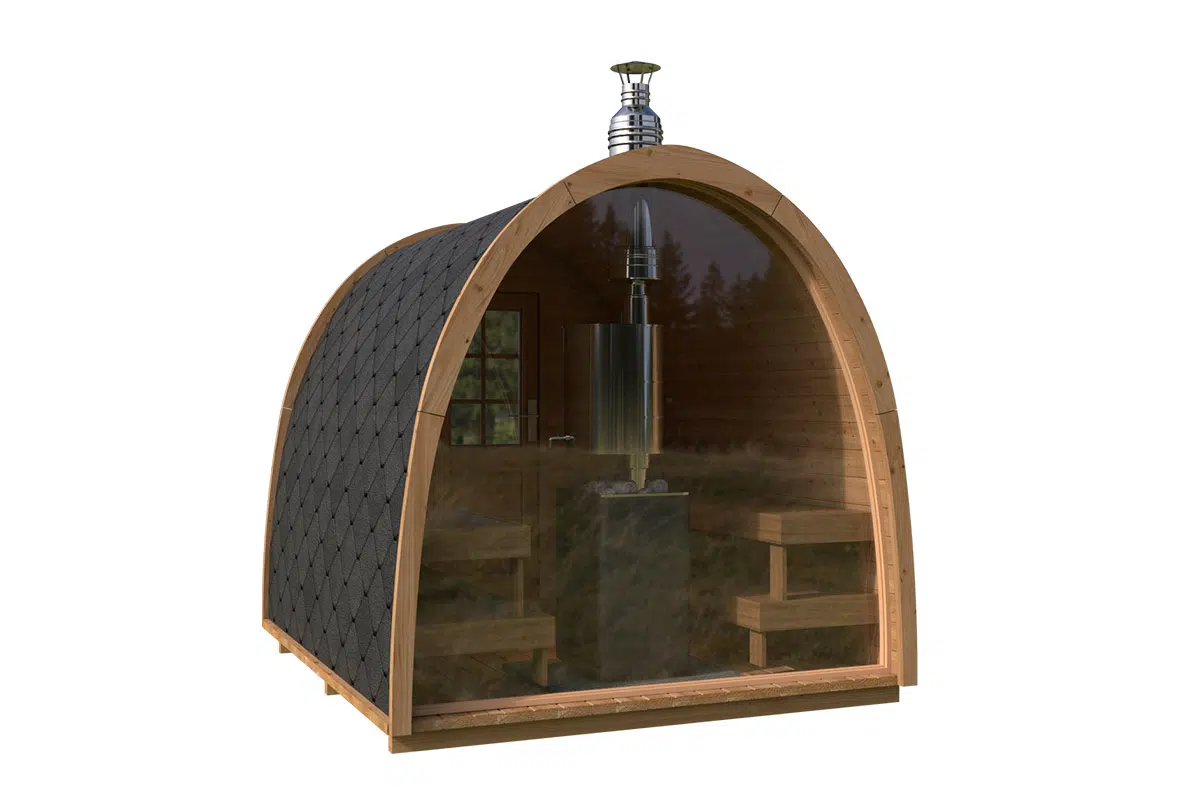 Small Garden Sauna Pod full glass wall | TG019