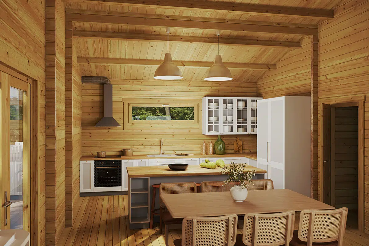 Large Log Cabin Madrid interior