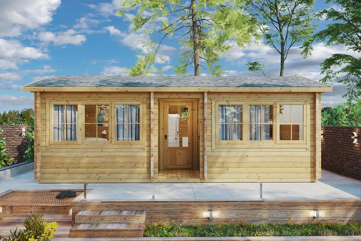 front view-log cabin granada