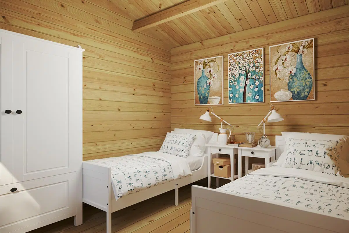 bedroom view log cabin granada