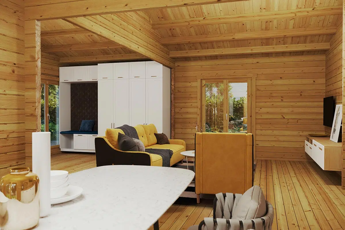 Two bedroom log cabin - kitchen