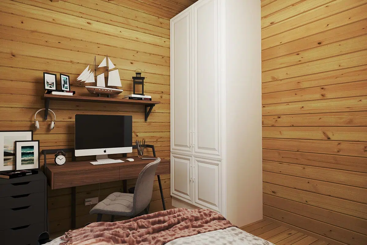 Two bedroom log cabin - bedroom